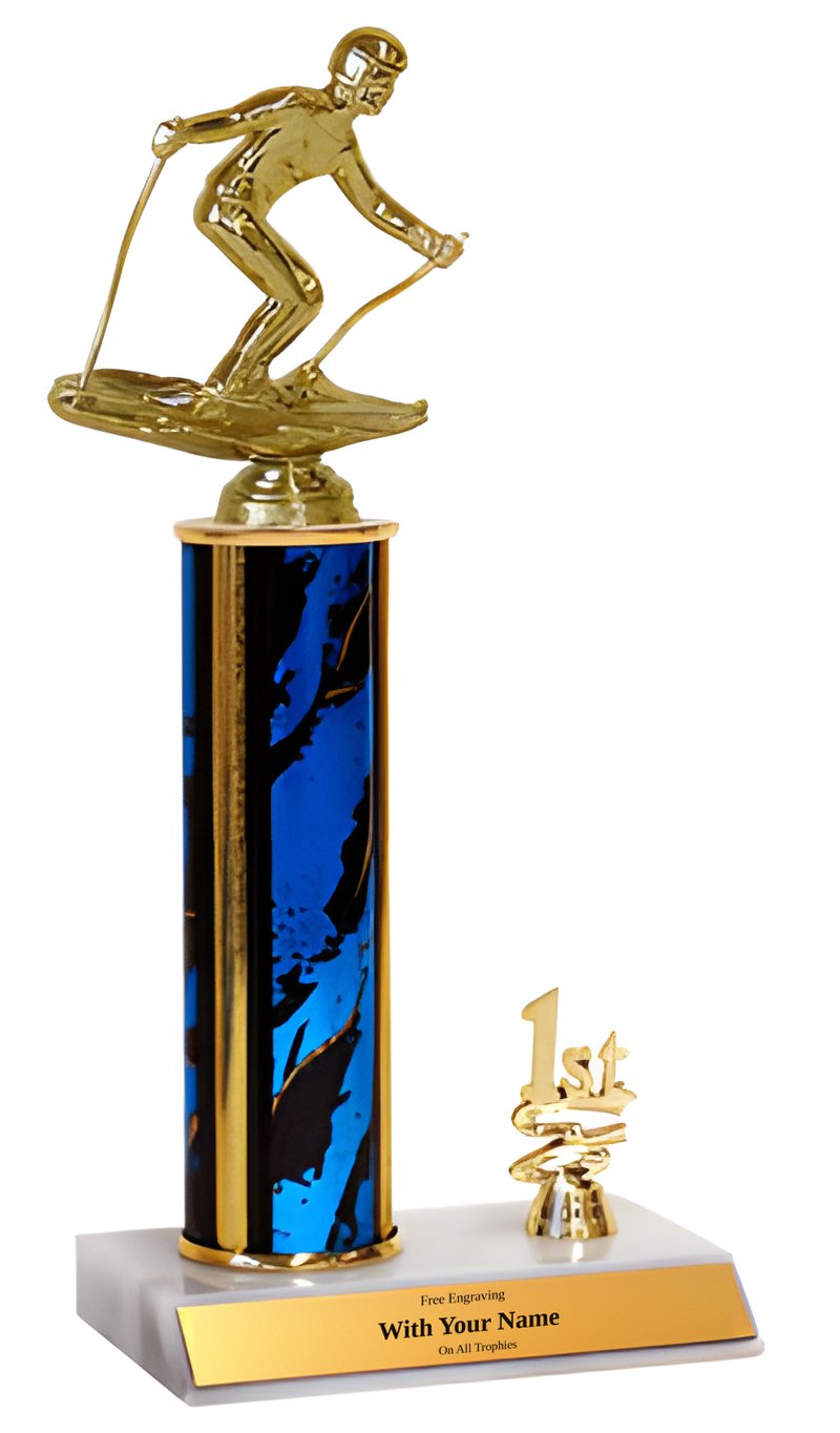 Downhill Skiing 1st, 2nd and 3rd Place Trophy