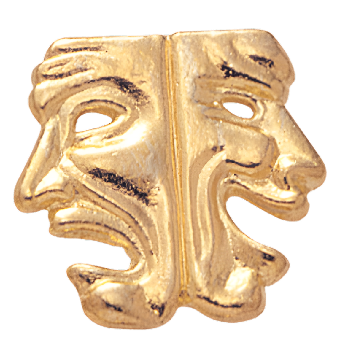 Gold Drama Mask Lapel Pin