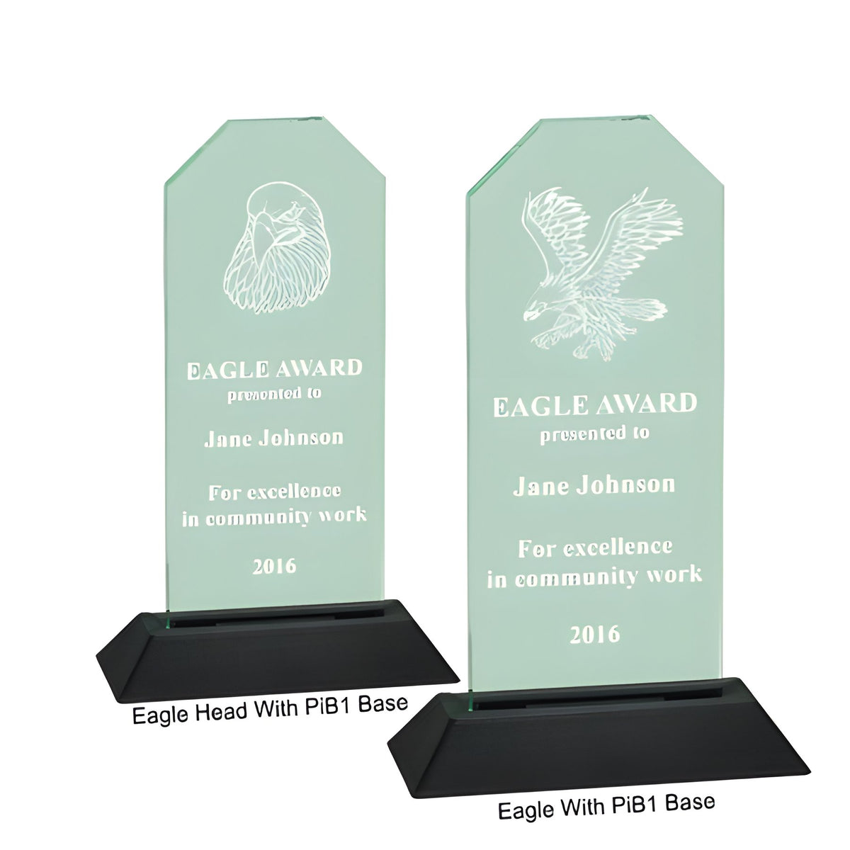 Eagle Acrylic Award with Weighted Black Base