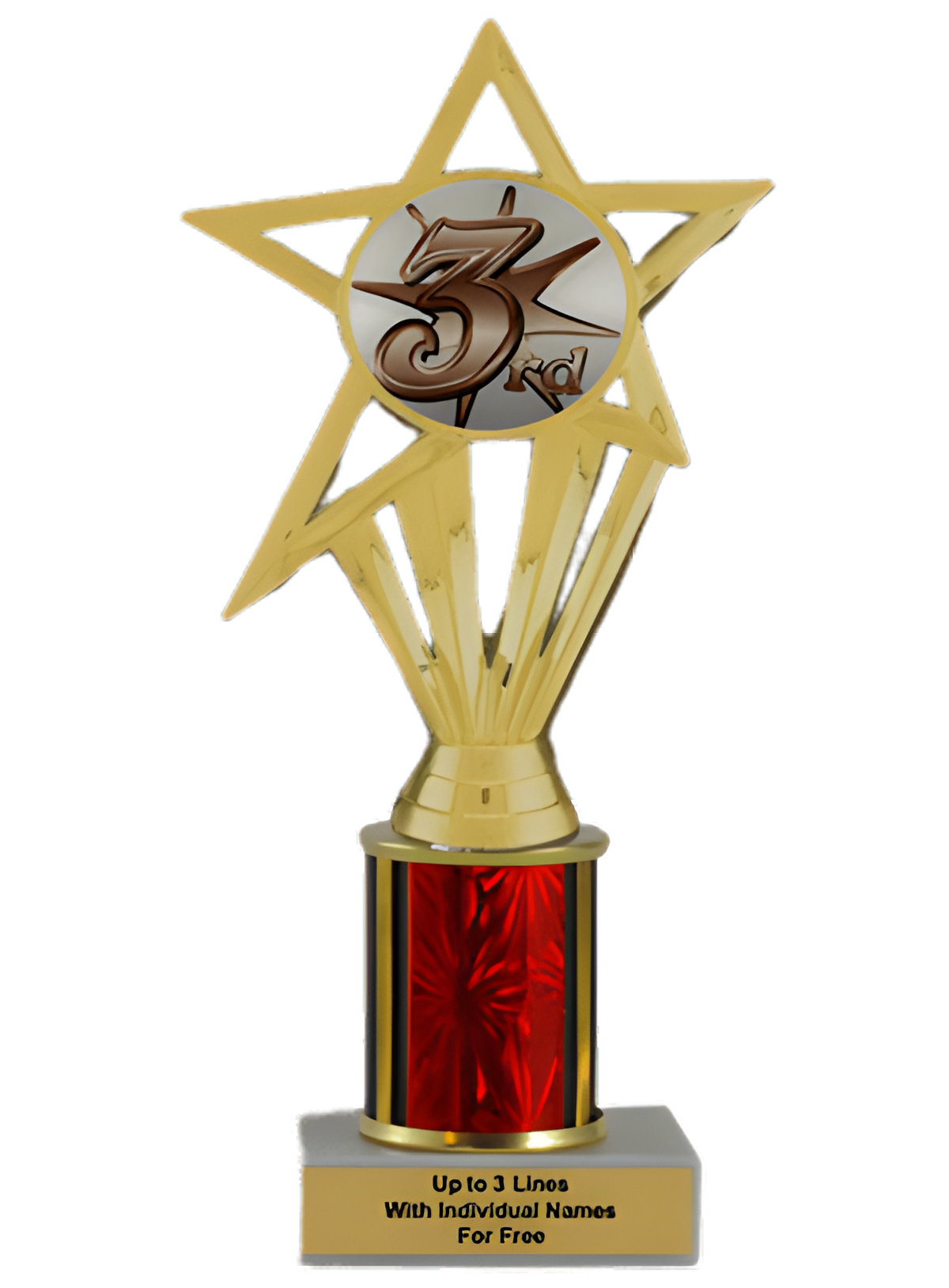 Budget 3rd Place Column Insert Trophy