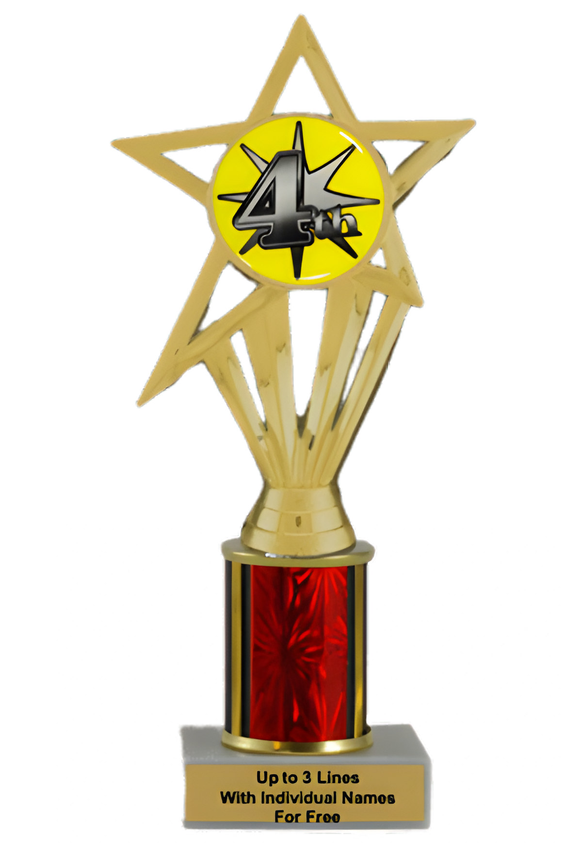 Budget 4th Place Column Insert Trophy
