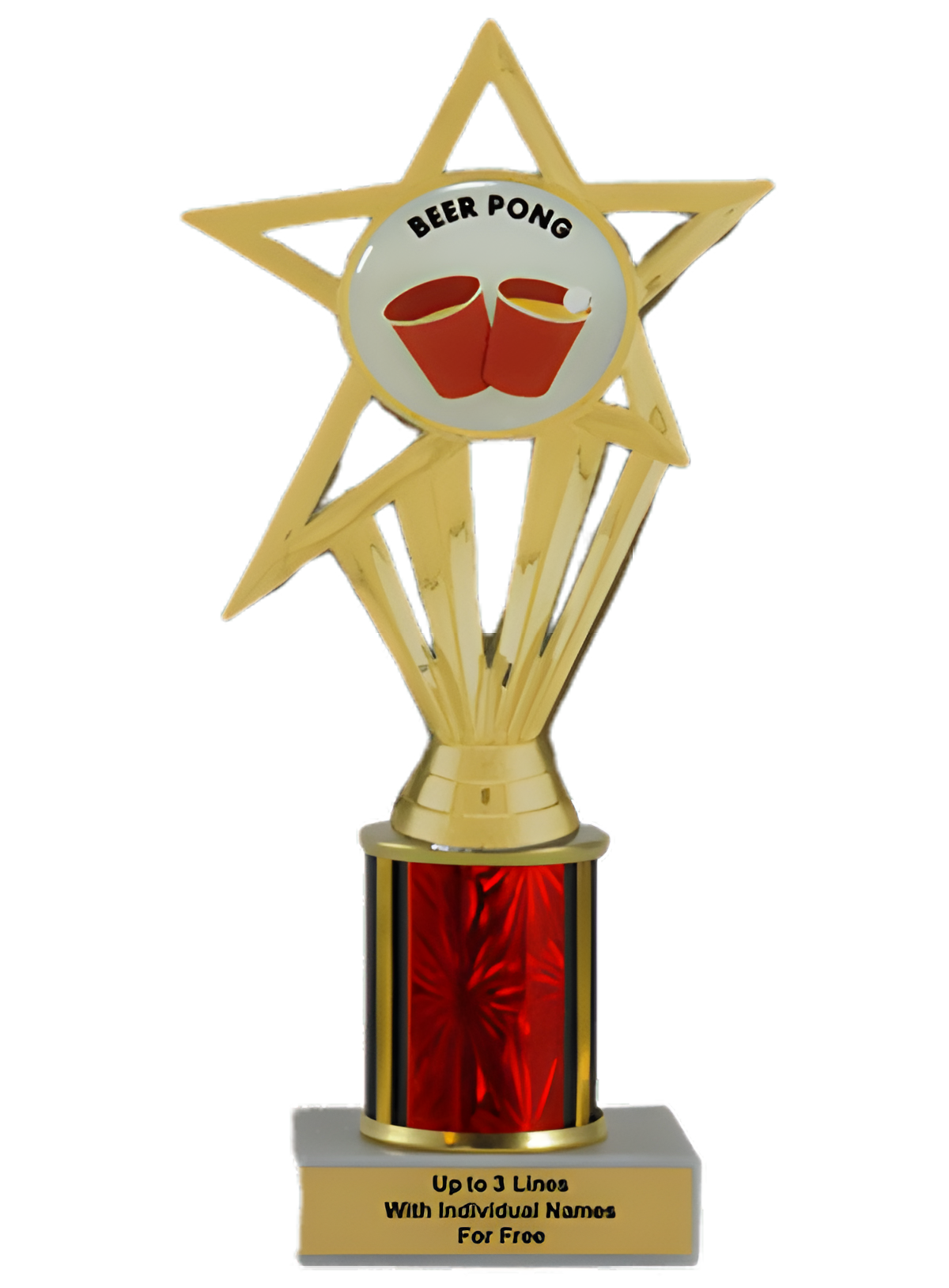 Budget Beer Pong Column Insert Trophy