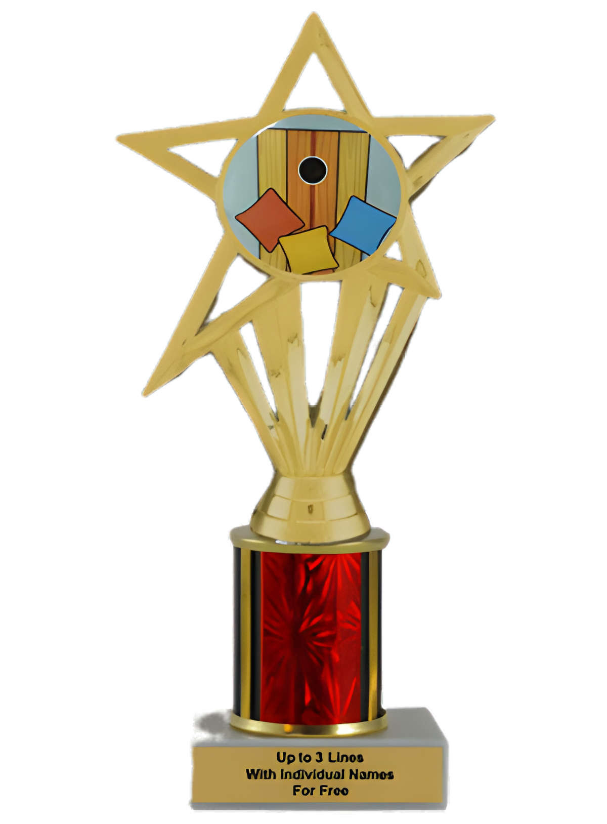 Budget Cornhole Column Insert Trophy