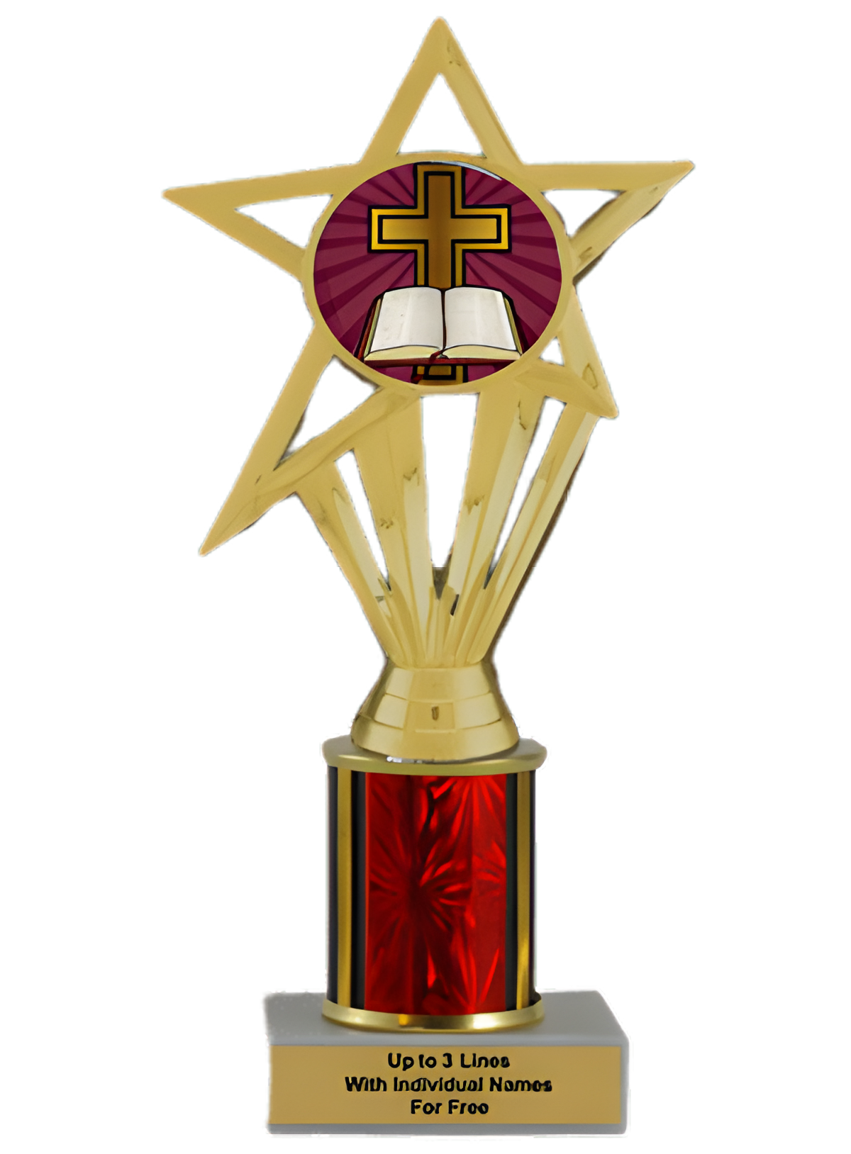 Budget Religious Cross Column Insert Trophy