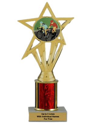 Budget Cycling Column Insert Trophy