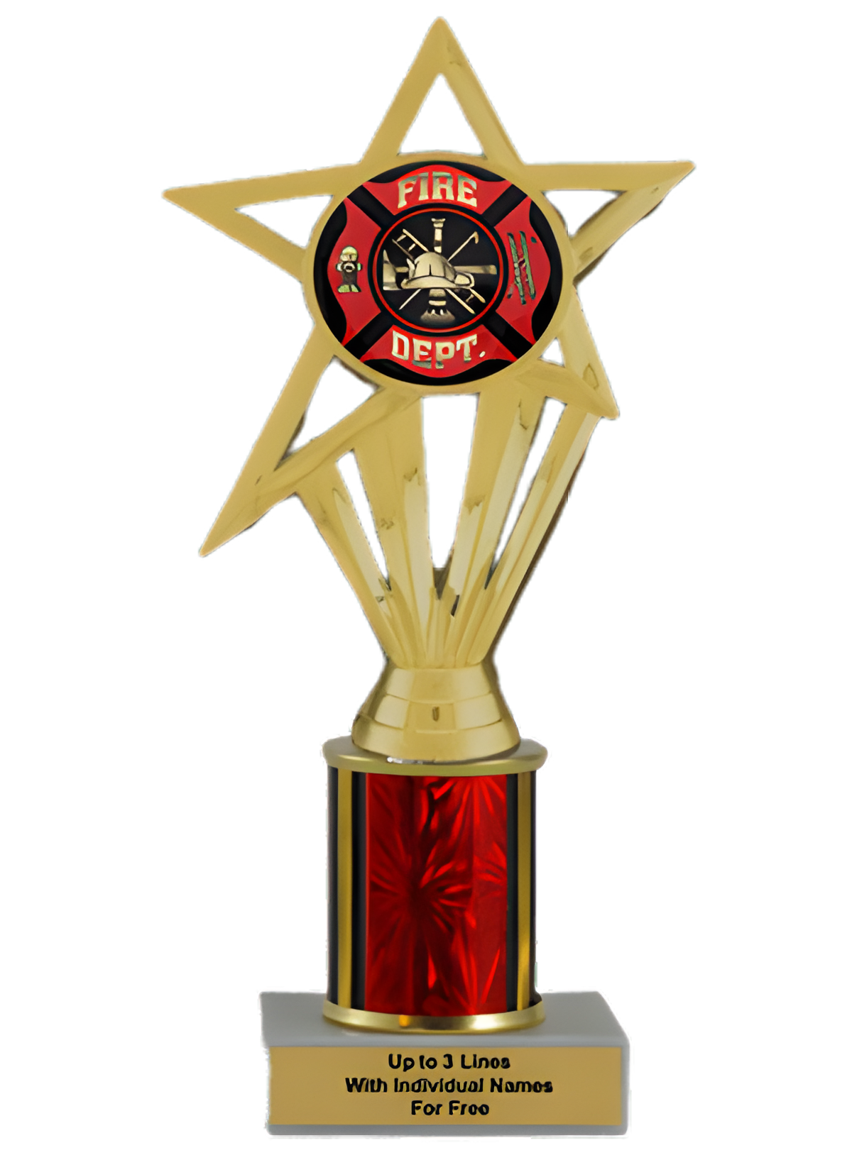 Budget Fire Department Column Insert Trophy