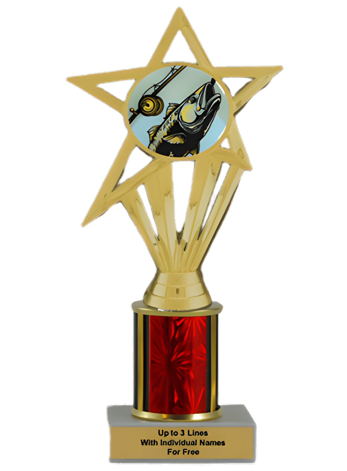 Budget Fishing Column Insert Trophy