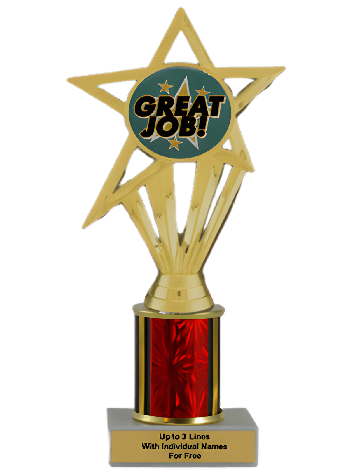 Budget Great Job Column Insert Trophy