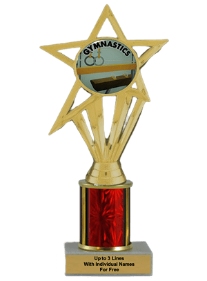 Budget Gymnastics Column Insert Trophy