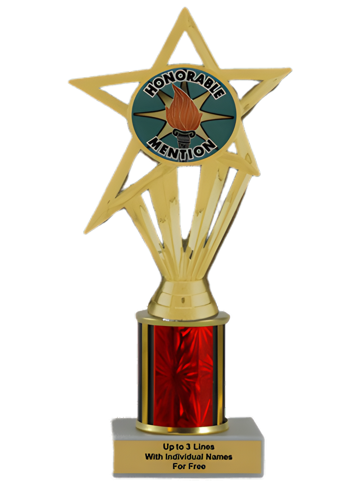 Budget Honorable Mention Column Insert Trophy