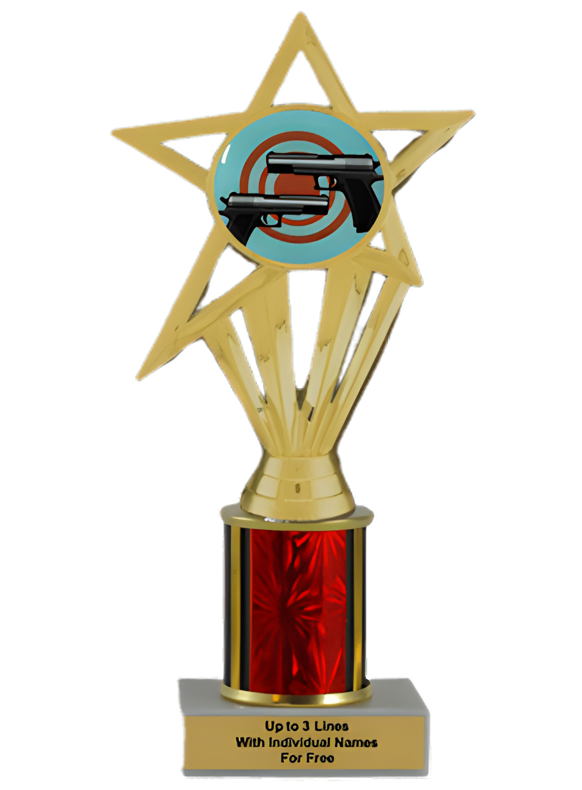 Budget Pistol Shooting Column Insert Trophy