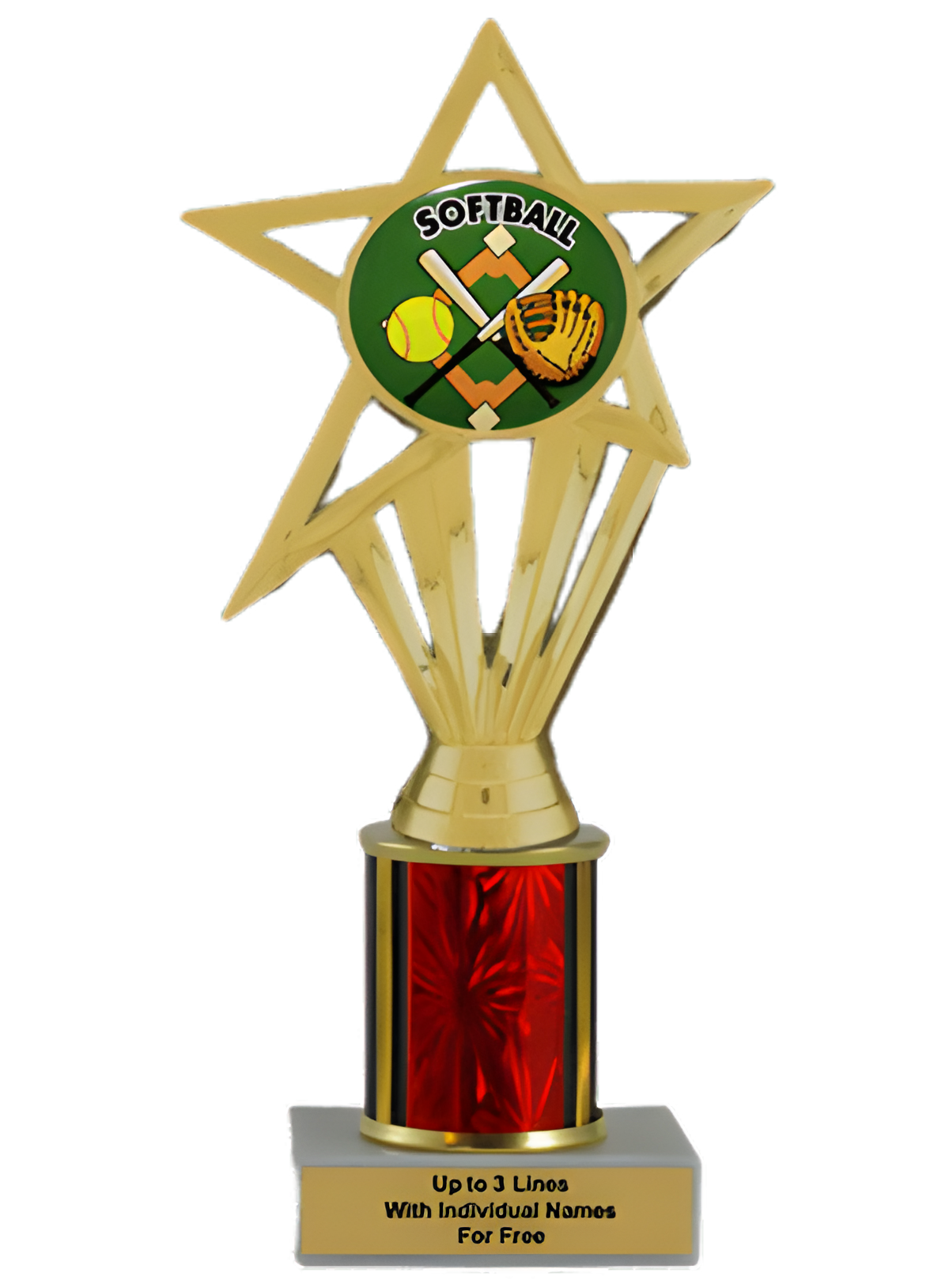 Budget Softball Column Insert Trophy