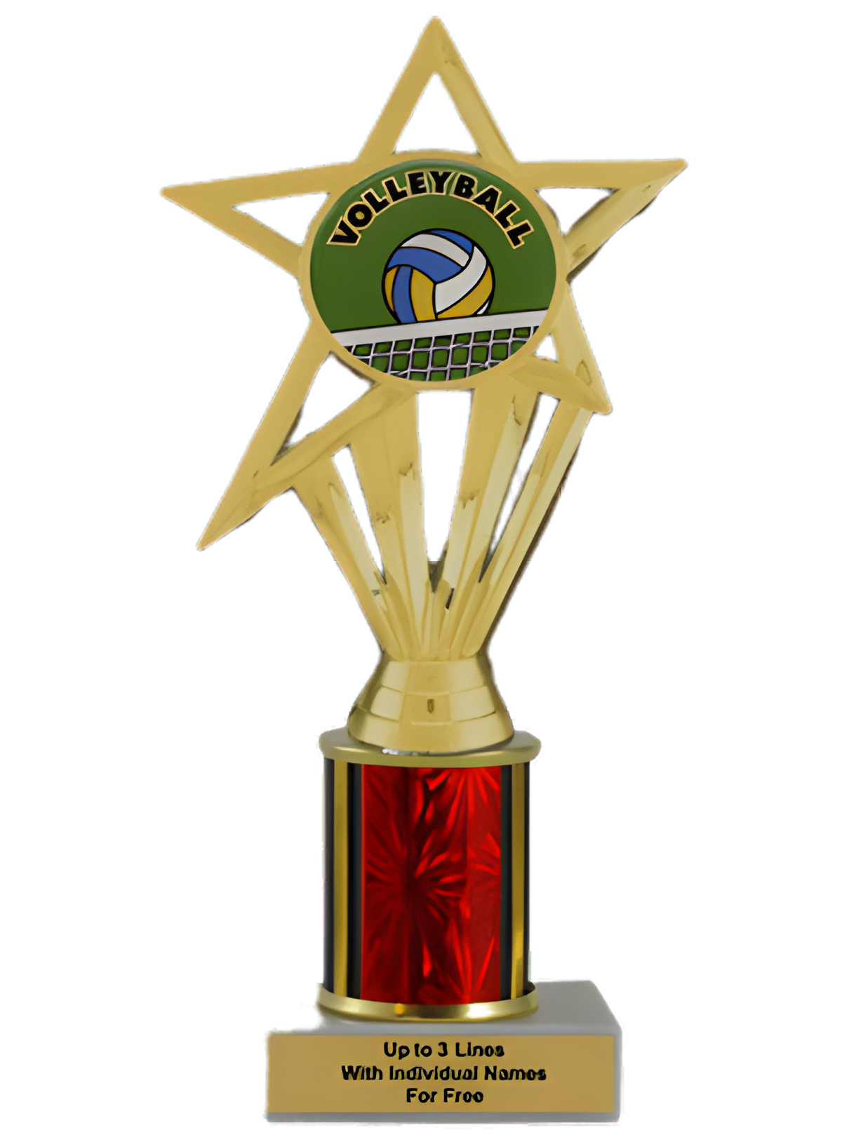 Budget Volleyball Column Insert Trophy