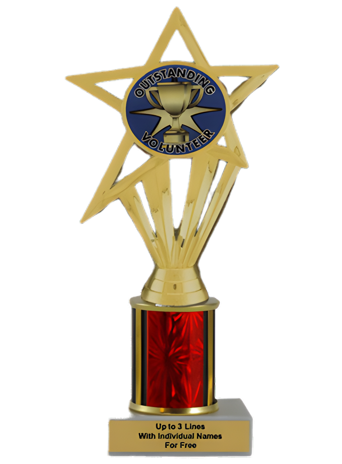 Budget Volunteer Column Insert Trophy
