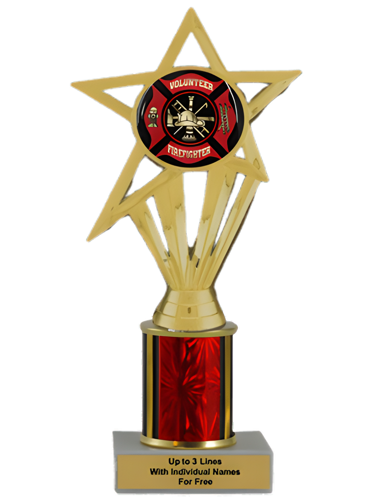 Budget Volunteer Firefighter Column Insert Trophy