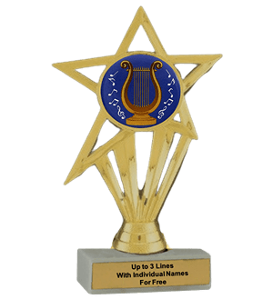 Budget Music Lyre Insert Trophy