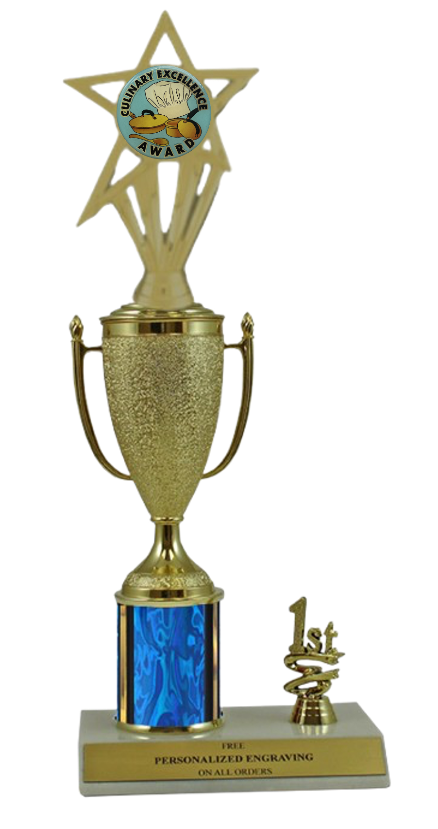 Elite Cooking 1st, 2nd and 3rd Place Award Cup & Column Trophy