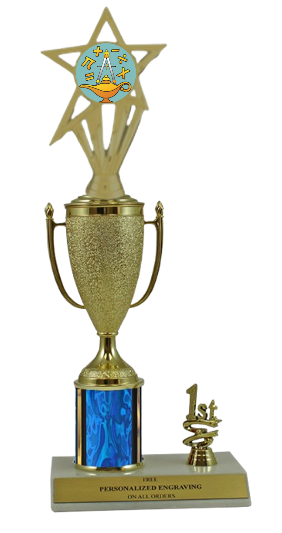 Elite Math 1st, 2nd and 3rd Place Award Cup & Column Trophy
