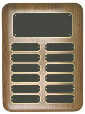 Elliptical Walnut Nameplate Plaque (12 Plates)