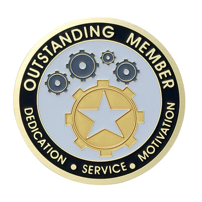 Etched Outstanding Member Medal Insert (518757)