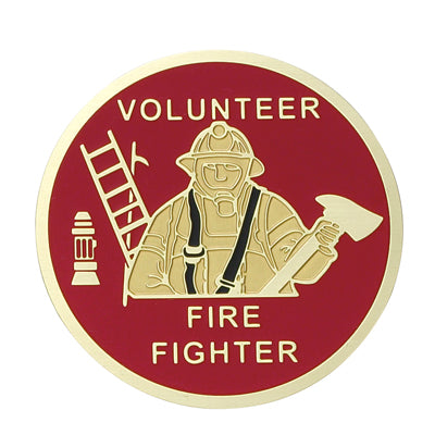 Etched Volunteer Fire Fighter Medal Insert