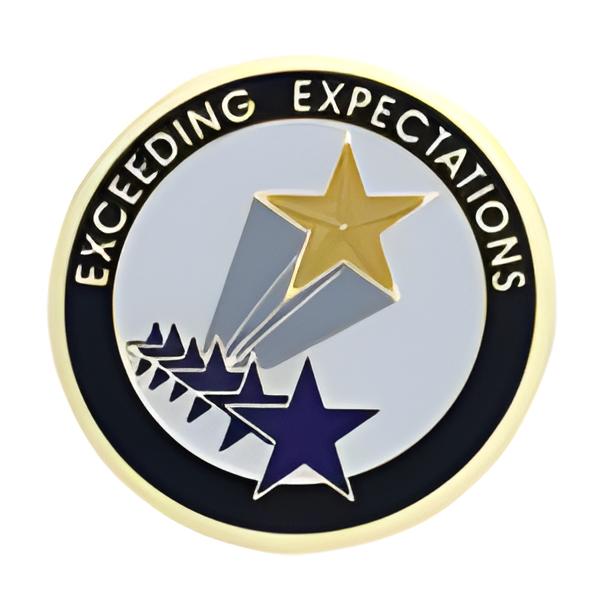 Exceeding Expectations Medal Insert (Etched)