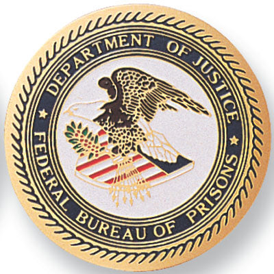 Federal Bureau Of Prisons Medal Insert (Etched)