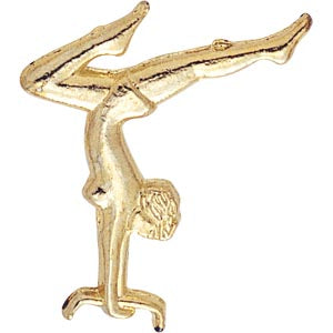 Gold Gymnastics Lapel Pin