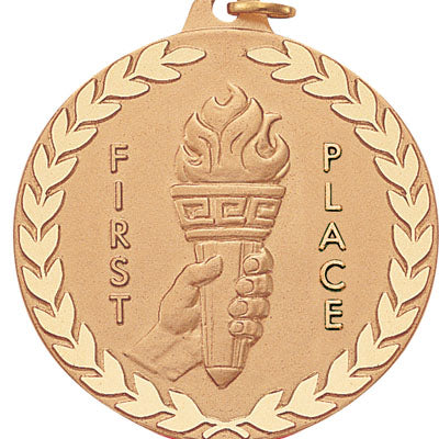 IR-Series First Place Olympic-Style Torch Medal (1 1/2")