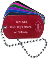 Football Dog Tags