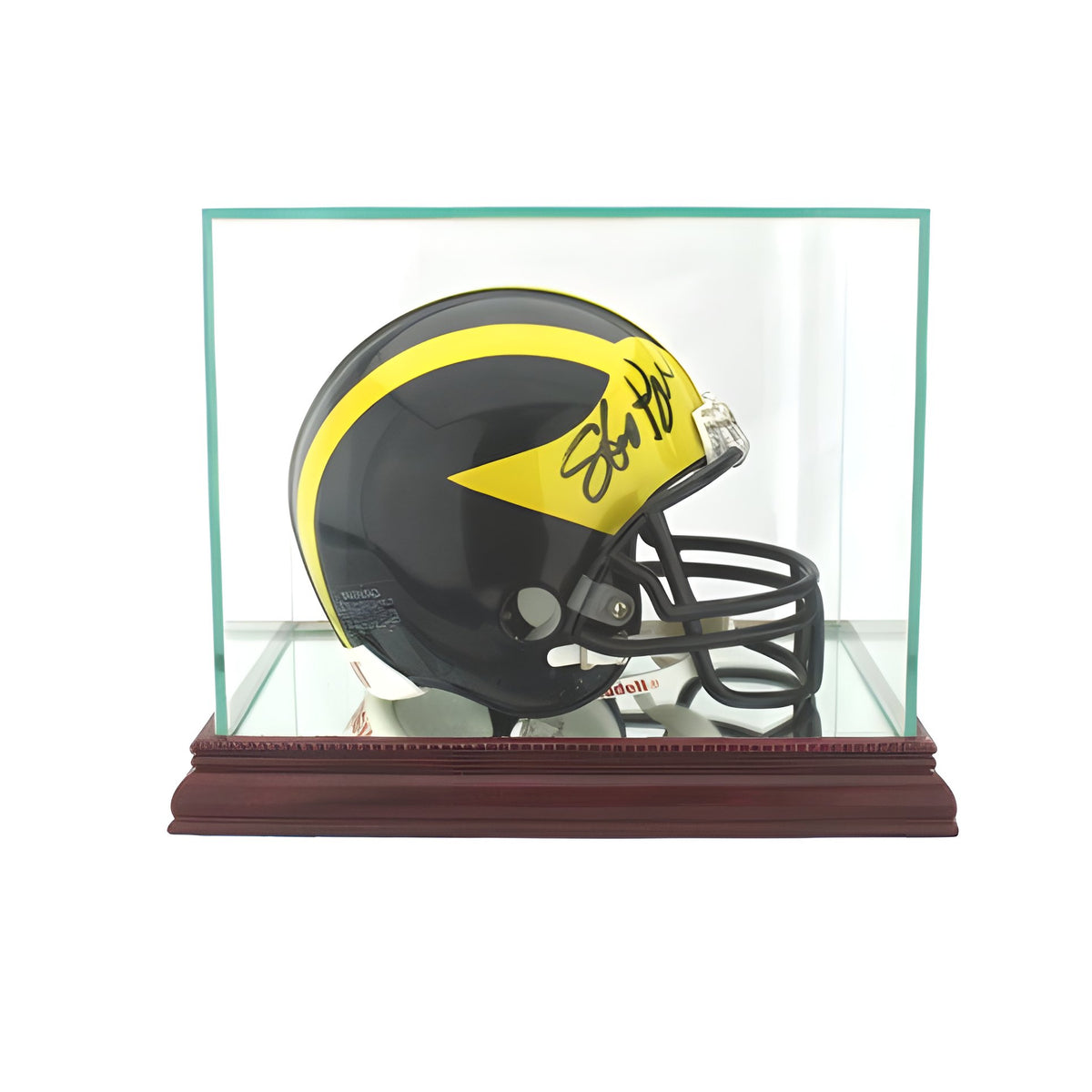 Glass Mini Helmet Display Case