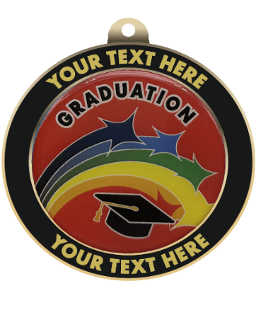 Graduation Insert Medal with Personalized Rim