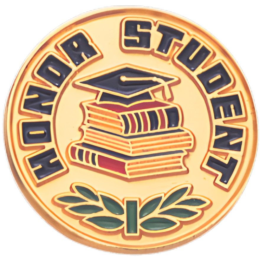 Gold-Finish Honor Student Lapel Pin