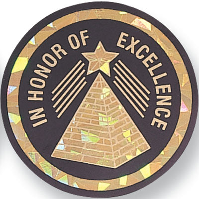 In Honor Of Excellence Mylar Decal Medal Insert