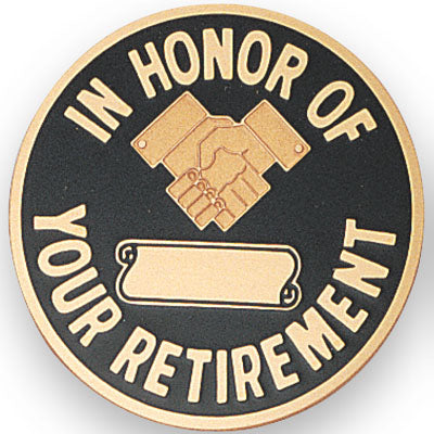 In Honor Of Your Retirement Medal Insert (Etched)