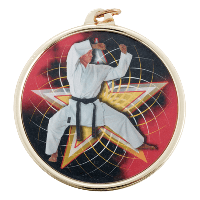 Color Karate Medal (2 3/16 Inch)