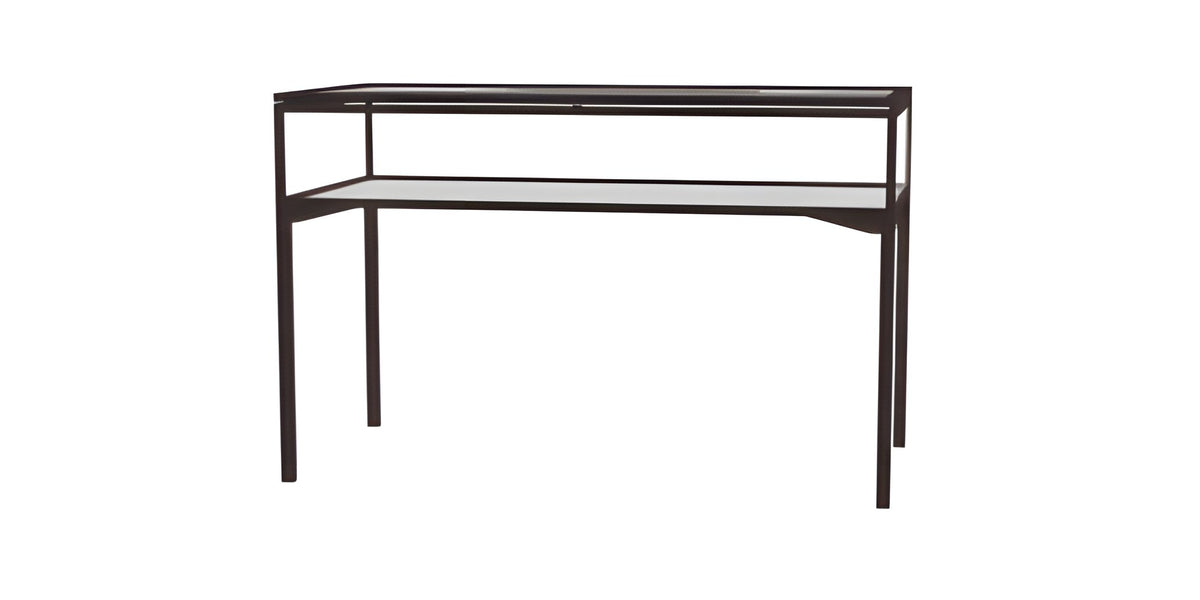 Keepsake Tabletop Display Case, w/ Hinged Top Door and Dark Bronze Aluminum Frame, 10"H x 60"W x 30"D, Total Height 38"H