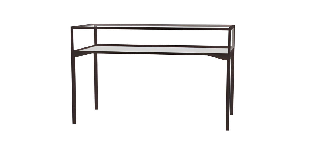 Keepsake Tabletop Display Case, w/ Sliding Rear Door and Dark Bronze Aluminum Frame, 10"H x 60"W x 30"D, Total Height 38"H