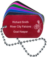 Lacrosse Engraved Dog Tag
