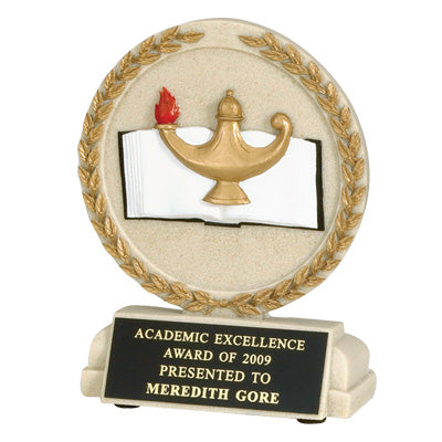 Academic Lamp Cast Stone Trophy