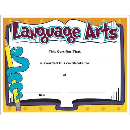 Language Arts Certificate