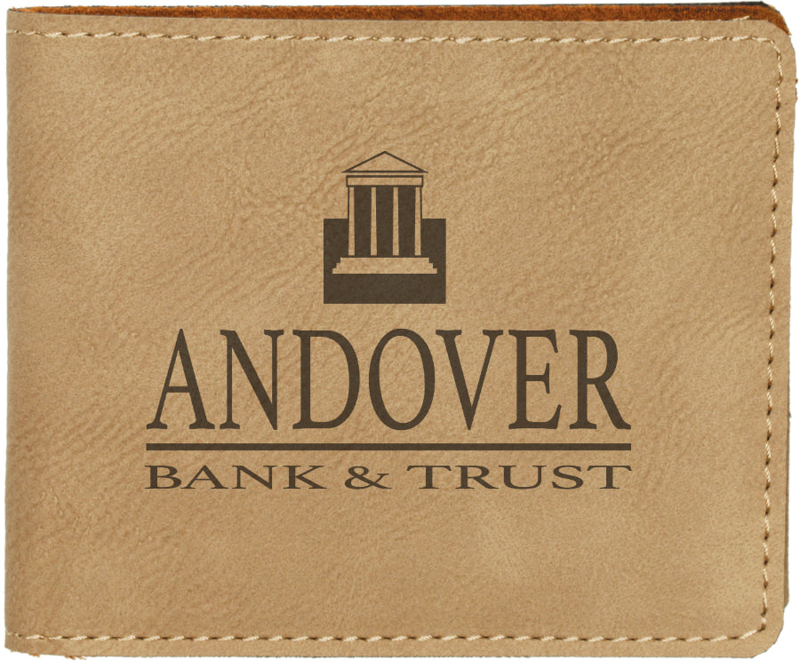 Laserable Leatherette Bifold Wallet
