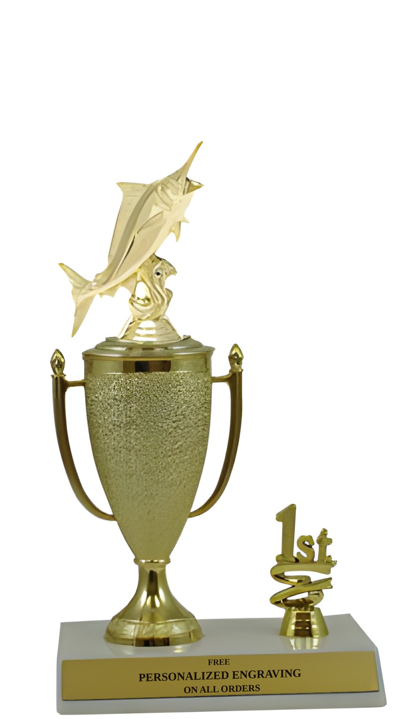 Marlin Fish 1st, 2nd and 3rd Place Award Cup Trophy