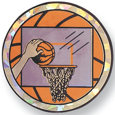 Basketball Mylar Decal Medal Insert