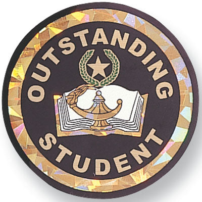 Outstanding Student Mylar Decal Medal Insert