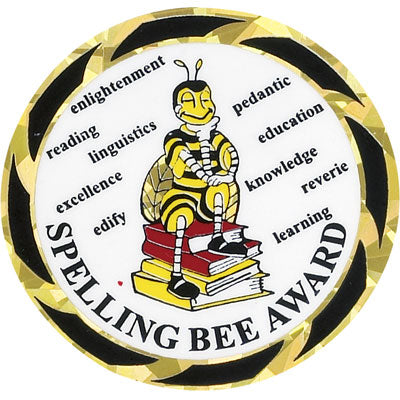 Spelling Bee Award Mylar Decal Medal Insert
