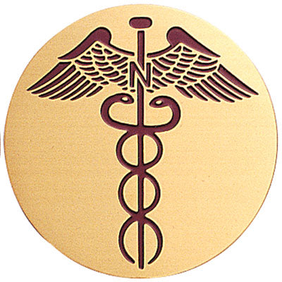 Nurses Caduceus Medal Insert (Etched)