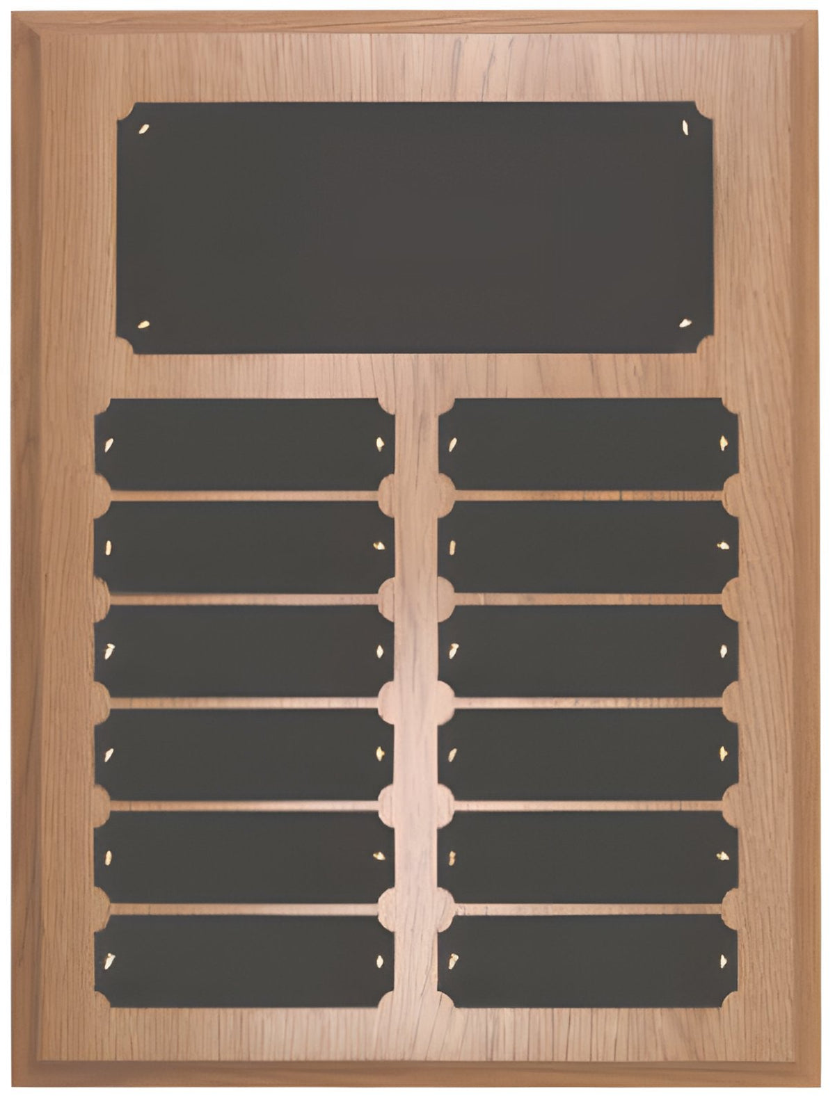 Oak Perpetual Name Plaque (12 Nameplates)