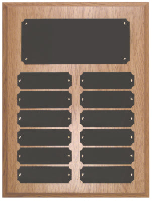 Oak Perpetual Name Plaque (12 Nameplates)