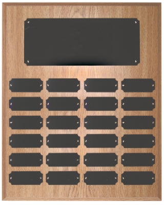 Oak Perpetual Nameplate Plaque (24 Plates)
